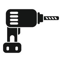 Cordless drill with battery pack for construction and diy projects icon vector