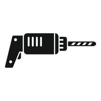 Powerful rotary hammer drill with a pointed drill bit for construction projects vector