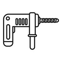 Powerful rotary hammer drill for construction and diy projects vector
