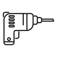 Electric drill power tool for construction and diy projects icon vector