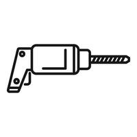 Electric hand drill with auger bit for drilling holes is isolated on white background vector