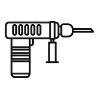 Electric hammer drill with bit for construction and diy projects vector