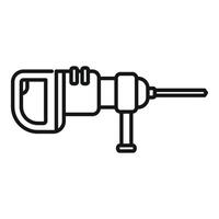 Pneumatic drill icon representing construction and diy projects vector