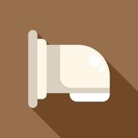 White wall mounted hand dryer activating automatically using motion sensor vector