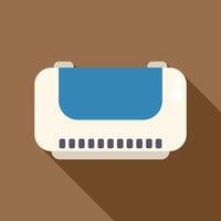 White and blue harmonica lying on brown background with long shadow vector