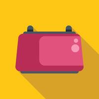 Modern electric toaster with temperature control knob icon vector