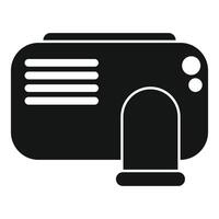 Digital projector projecting bright light beam vector