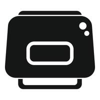 Modern bread toaster machine preparing breakfast icon vector