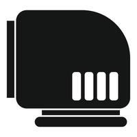 Black air conditioner unit cooling system icon vector