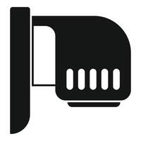 Wall mounted security camera observing, cctv surveillance system icon vector