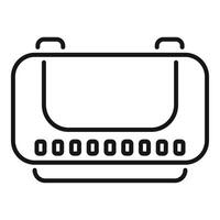 Wifi router providing wireless internet connection for home office vector