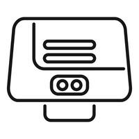 Old game console allowing to play video games vector