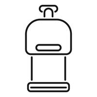 Coffee machine icon representing brewing process using filter vector