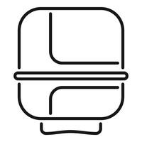 Lunch box icon representing food storage container for work or school vector