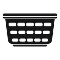Empty laundry basket standing on the floor vector