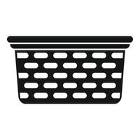 Empty laundry basket standing up waiting for clothes vector