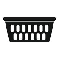 Empty plastic basket standing for laundry or shopping vector