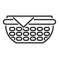 Empty picnic basket waiting for food and drinks icon vector