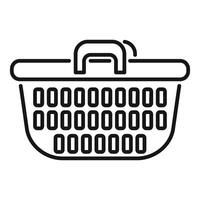 Empty shopping basket icon representing online shopping and retail vector