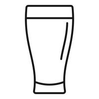 Empty beer glass icon showing refreshment and bar vector