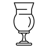 Empty wine glass standing on tableware icon vector