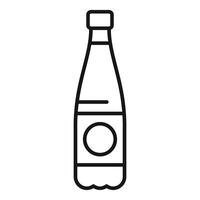 Plastic bottle showing blank label for your brand design vector