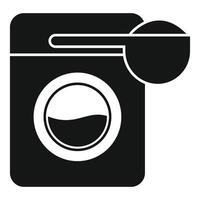 Washing machine adding laundry detergent icon vector