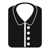 Black shirt with buttons and collar showing formal style vector