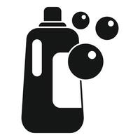 Detergent bottle making bubbles for cleaning and laundry vector