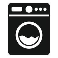 Washing machine showing water level during washing cycle vector