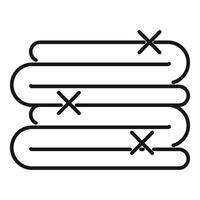 Stack of fresh bath towels is awaiting use vector