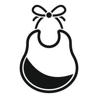 Baby bib icon showing eating protection for infants vector