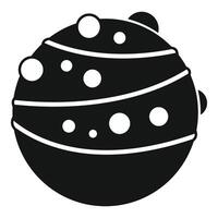 Black and white christmas bauble hanging on a string vector