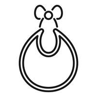 Baby bib with a bow tie is representing parenthood vector