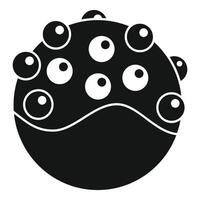 Black and white virus looking at you with many eyes vector