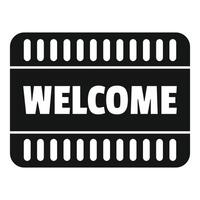 Welcome sign with film strip showing hospitality vector