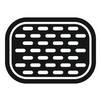 Black car air filter protecting engine from dust vector