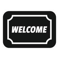 Welcome doormat showing hospitality and greeting vector
