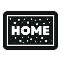 Black and white doormat with home text saying welcome vector