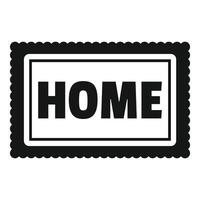 Black home sign with wavy border for decoration vector