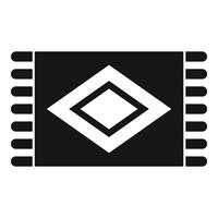 Rectangular carpet with geometric pattern showing weaving technique vector