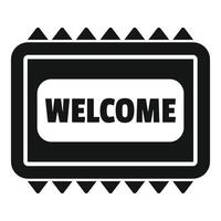 Welcome sign with triangles showing hospitality and greeting vector