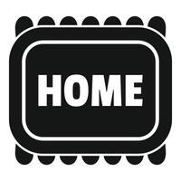 Black home sign showing family and residence vector