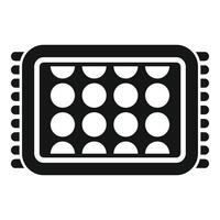 Hardware cpu containing many processing cores icon glyph vector