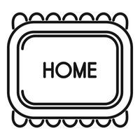 Home sweet home sign with rounded corners representing returning to family and comfort vector