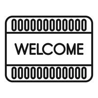 Welcome doormat with zeros pattern showing new home vector