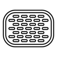 Rectangular waffle iron making delicious breakfast in the kitchen vector
