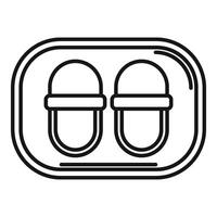 Airplane window showing empty seats on board for passengers on flight vector
