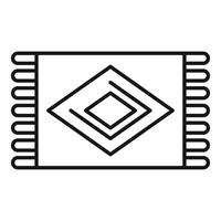 Rectangular carpet with geometric pattern representing praying rug for islamic people vector