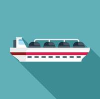 Big ship transporting liquefied gas navigating sea with long shadow vector